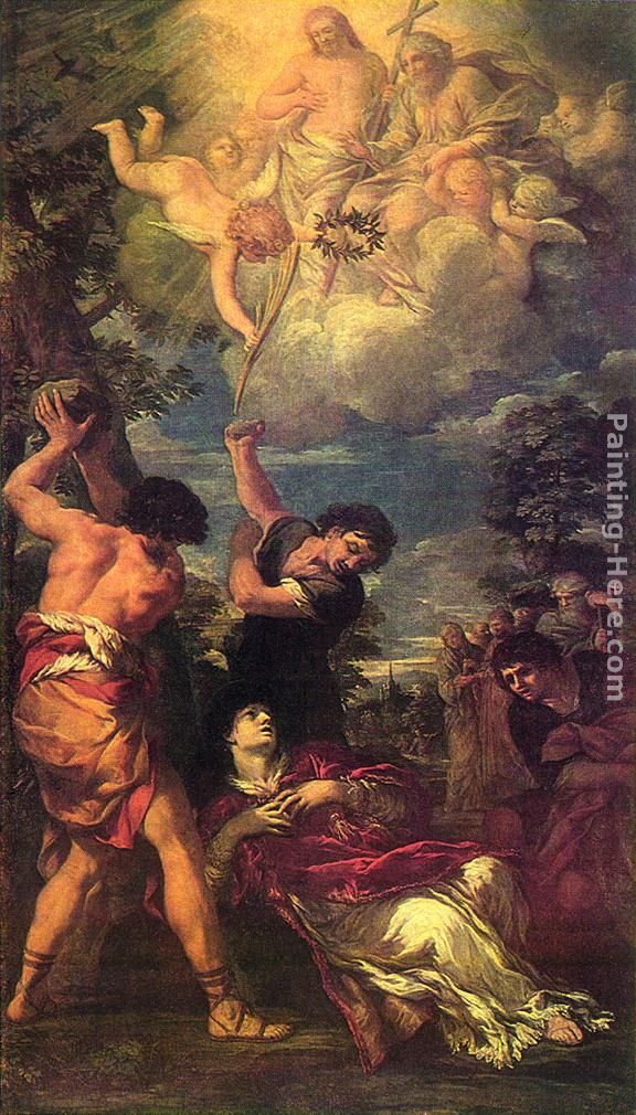 The Stoning of St Stephen painting - Pietro da Cortona The Stoning of St Stephen art painting